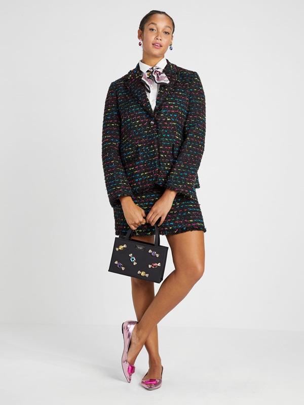 Kate Spade Metallic Tweed Blazer Women's Jackets Multicolor | 06237-EIML