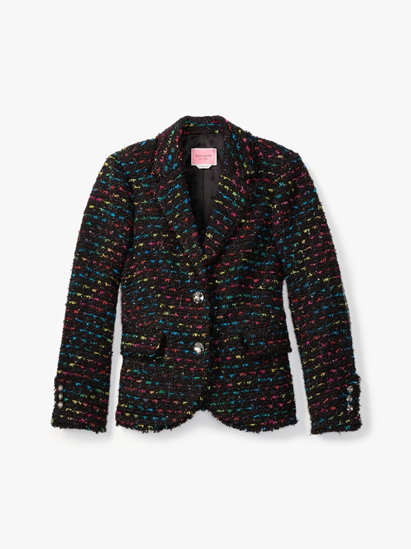 Kate Spade Metallic Tweed Blazer Women's Jackets Multicolor | 06237-EIML