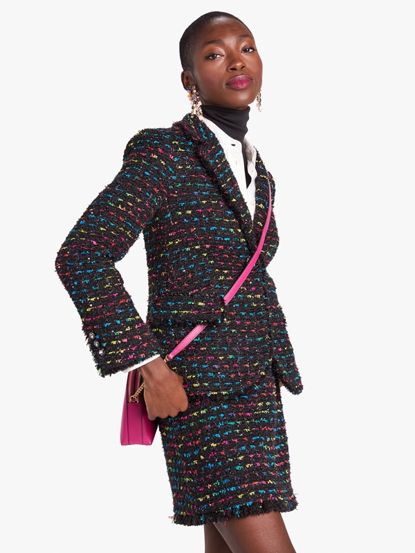 Kate Spade Metallic Tweed Blazer Women\'s Jackets Multicolor | 06237-EIML