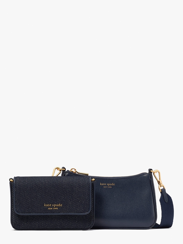 Kate Spade Morgan Denim Double Up Women's Crossbody Bags Indigo Multicolor | 53140-GBCA