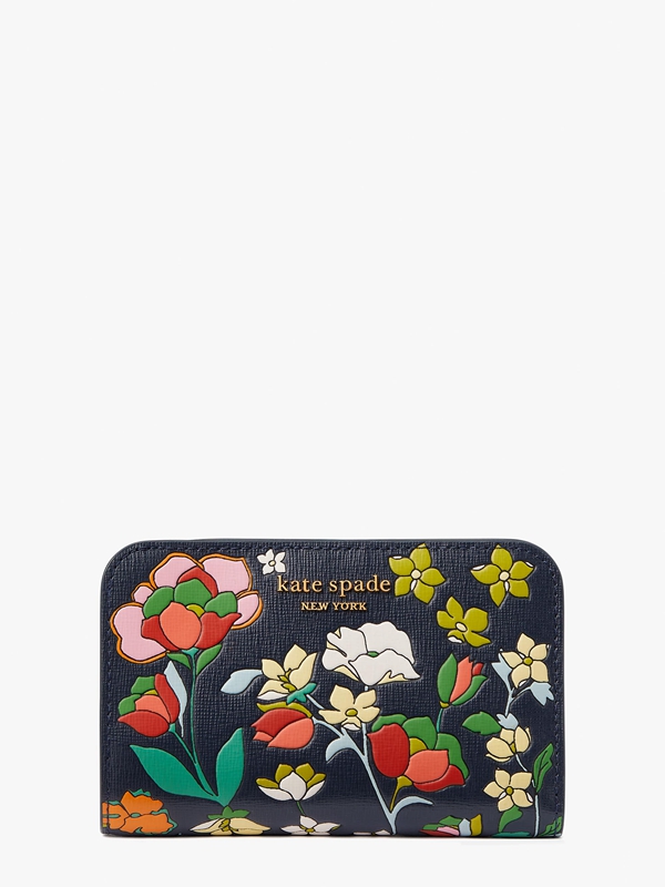 Kate Spade Morgan Flower Bed Embossed Compact Women\'s Wallets Multicolor | 06372-UOLT