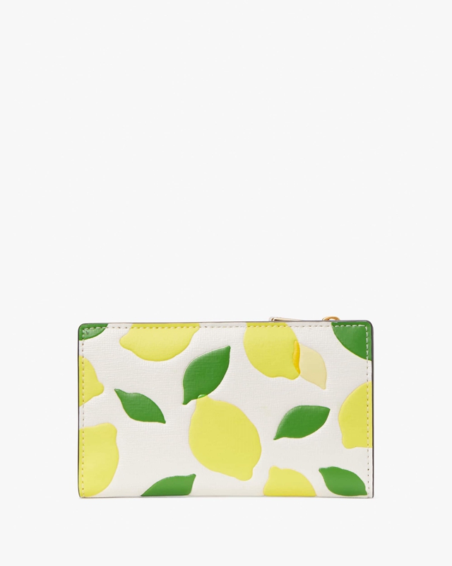 Kate Spade Morgan Lemon Toss Embossed Small Slim Bifold Women's Wallets Multicolor | 18263-LODE