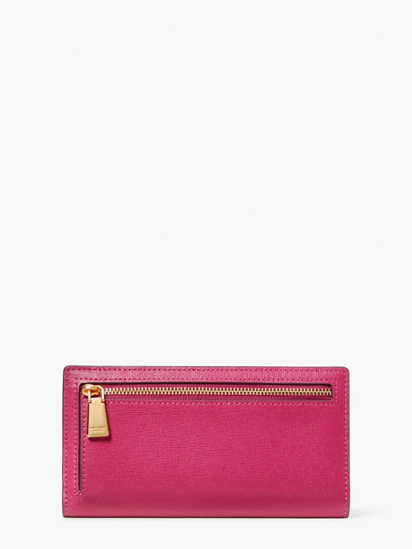 Kate Spade Morgan Saffiano Leather Slim Bifold Women's Wallets Purple | 31046-DGYX