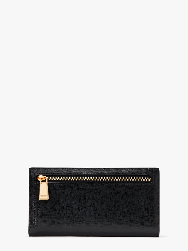 Kate Spade Morgan Slim Bifold Women's Wallets Black | 80426-YWFU