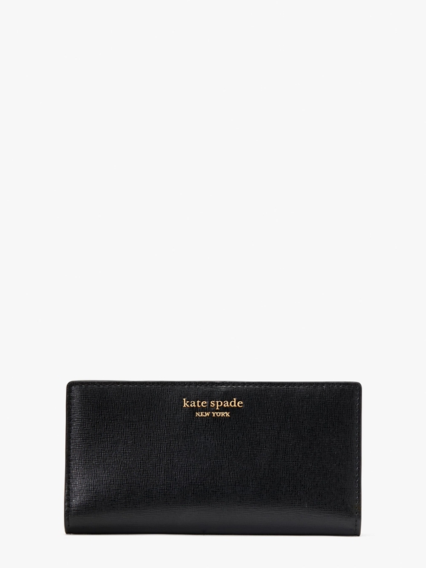 Kate Spade Morgan Slim Bifold Women\'s Wallets Black | 80426-YWFU