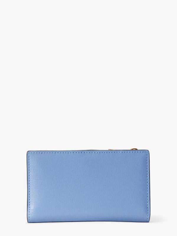 Kate Spade Morgan Small Slim Bifold Women's Wallets Blue | 52471-IJWM