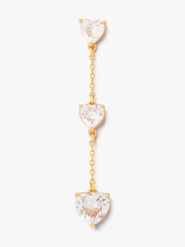 Kate Spade My Love Linear Heart Women's EarRings Gold | 51430-FXHZ