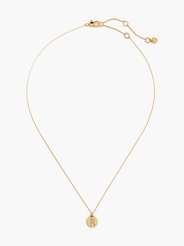 Kate Spade Pavé Initial Mini Pendant Women's Necklace Gold | 04325-ZTVH