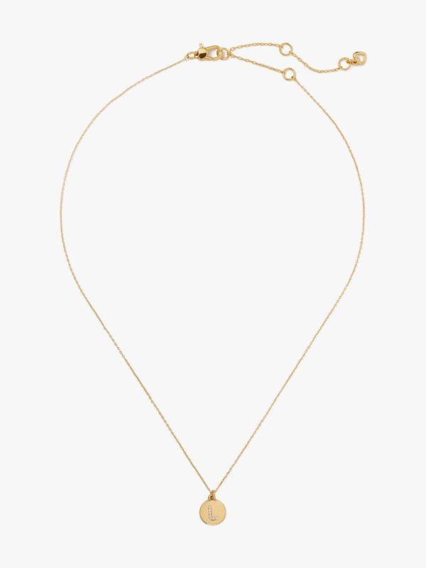 Kate Spade Pavé Initial Mini Pendant Women's Necklace Gold | 12904-NMIS