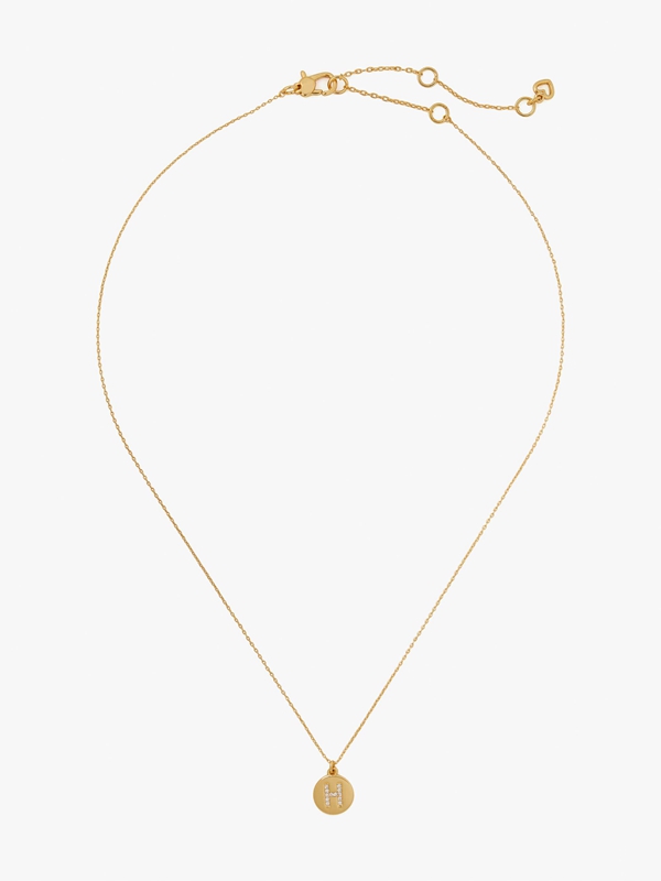 Kate Spade Pavé Initial Mini Pendant Women's Necklace Gold | 53809-XFZD