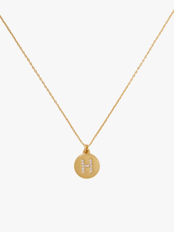 Kate Spade Pavé Initial Mini Pendant Women\'s Necklace Gold | 53809-XFZD