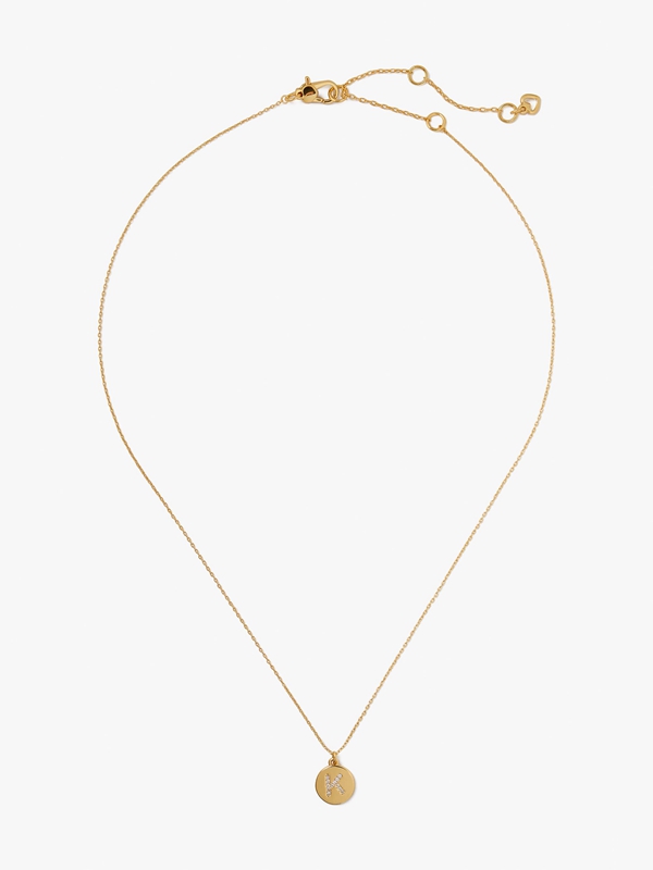 Kate Spade Pavé Initial Mini Pendant Women's Necklace Gold | 70521-HGQV