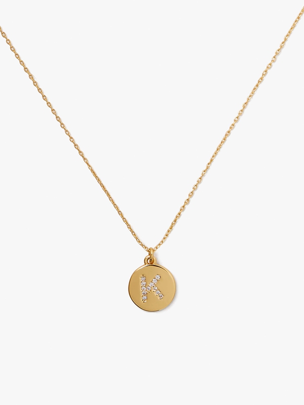 Kate Spade Pavé Initial Mini Pendant Women\'s Necklace Gold | 70521-HGQV