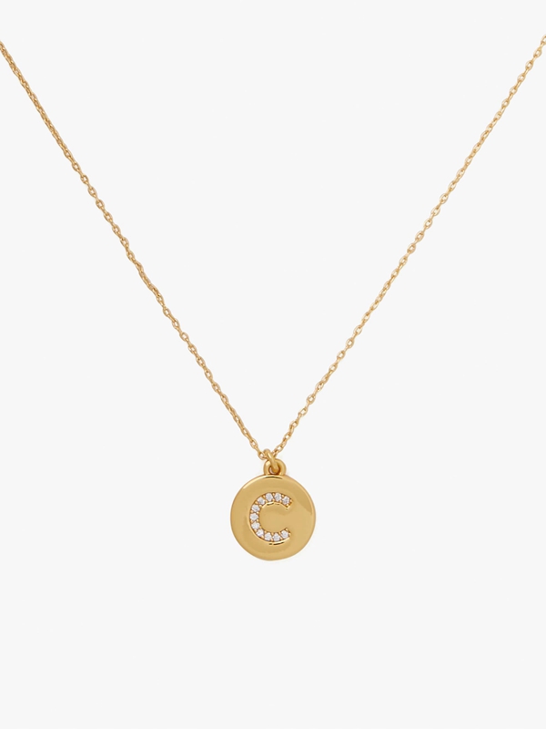 Kate Spade Pavé Initial Mini Pendant Women\'s Necklace Gold | 81257-ETIR