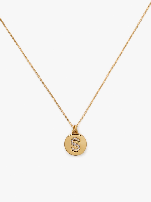 Kate Spade Pavé Initial Mini Pendant Women\'s Necklace Gold | 82546-VKOJ