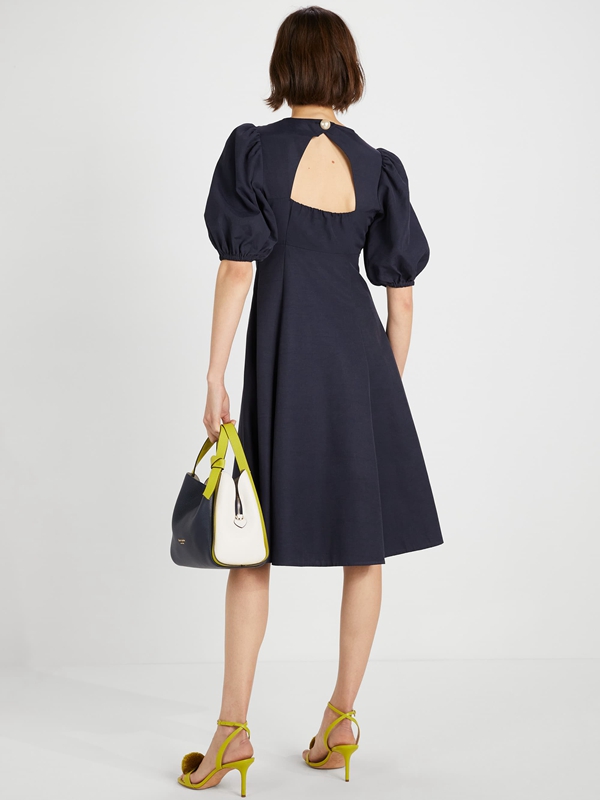 Kate Spade Pearl Embellished Open Back Women's Dress Blue | 05284-DPWN