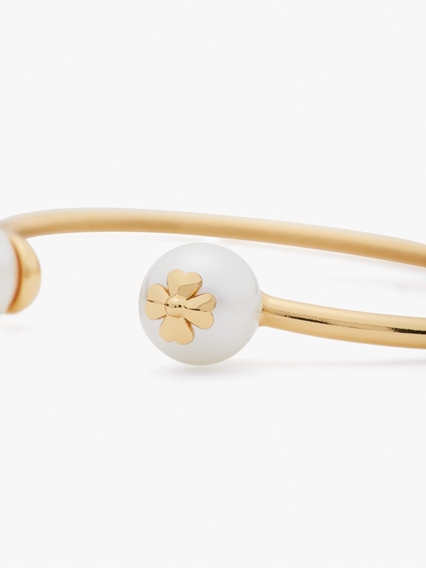 Kate Spade Pearls On Pearls Flex Cuff Women's Bracelet Cream / Gold | 80592-DUGL