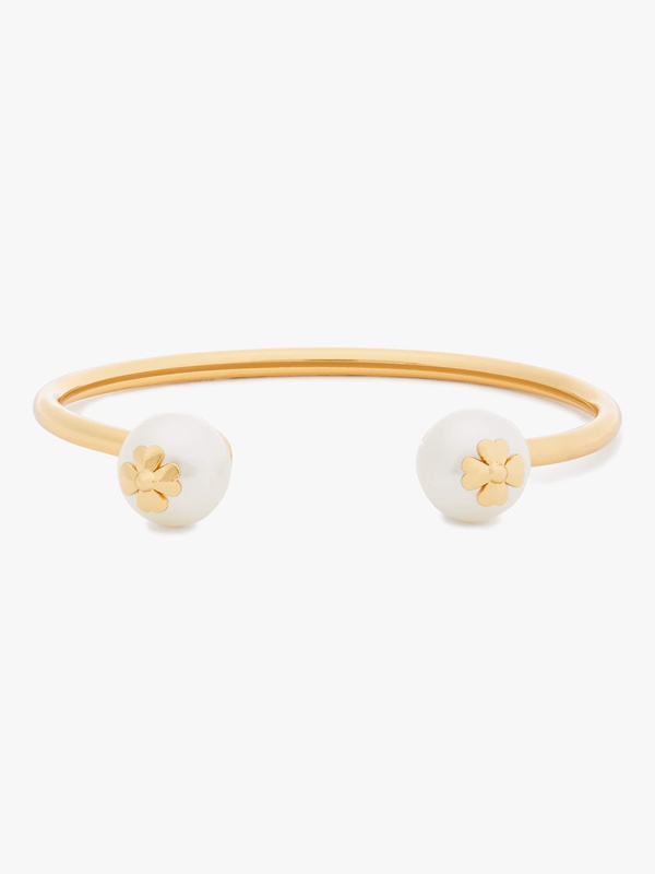 Kate Spade Pearls On Pearls Flex Cuff Women\'s Bracelet Cream / Gold | 80592-DUGL