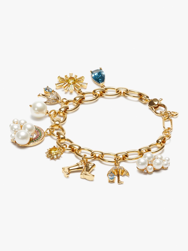 Kate Spade Rain Or Shine Charm Women\'s Bracelet Gold | 62354-SELT