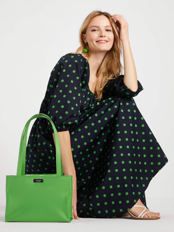 Kate Spade Sam Icon Nylon Medium Women's Shoulder Bags Green | 43067-DJNV