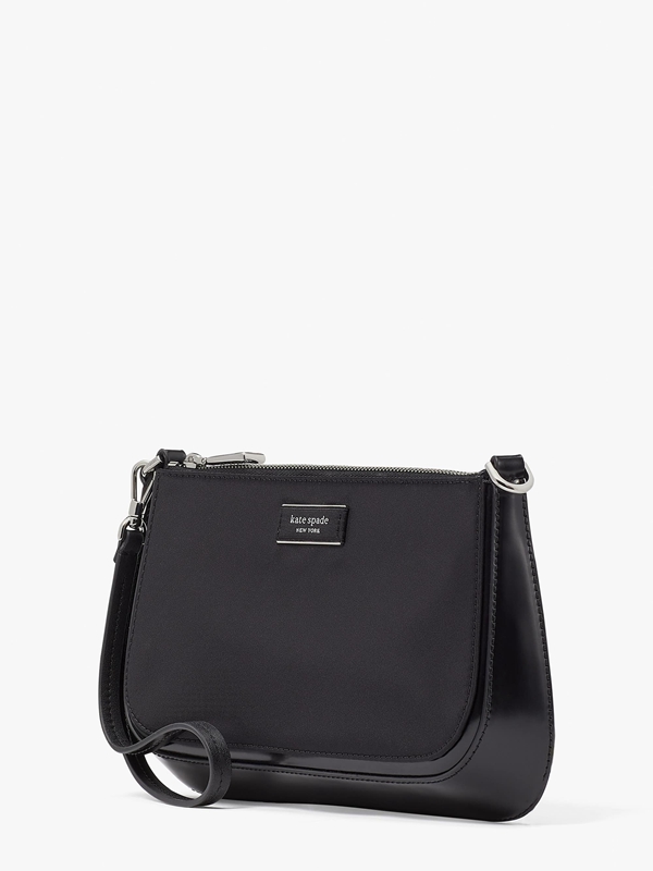 Kate Spade Sam Icon Nylon Mini Pochette Women's Crossbody Bags Black | 50738-OIHK