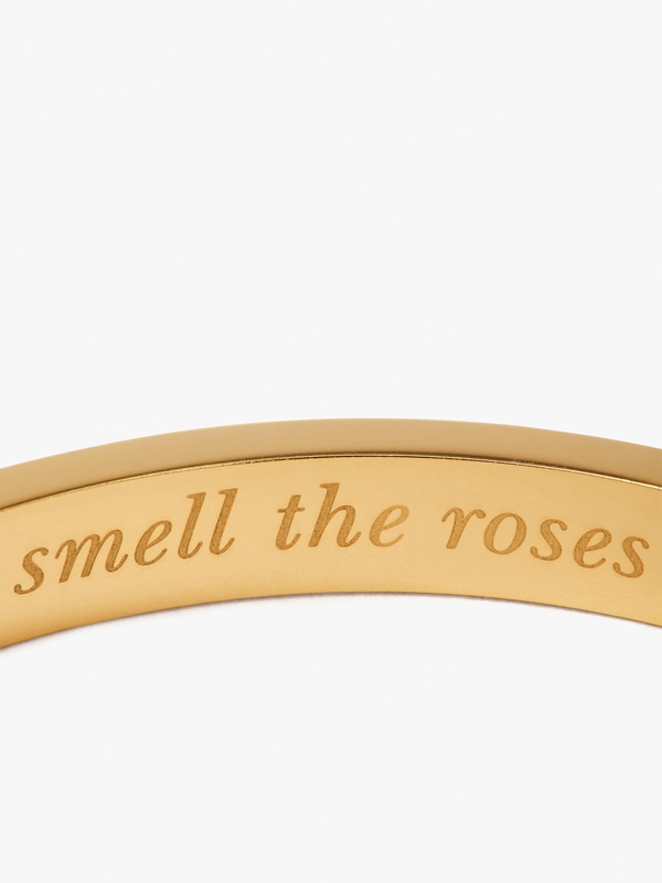 Kate Spade Stop And Smell The Roses Thin Idiom Women's Bracelet Pink | 78513-ANOG