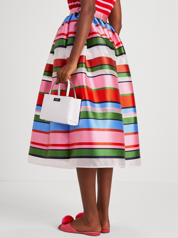 Kate Spade Sunday Stripe Organza Midi Women's Skirts Multicolor | 57140-FWDK