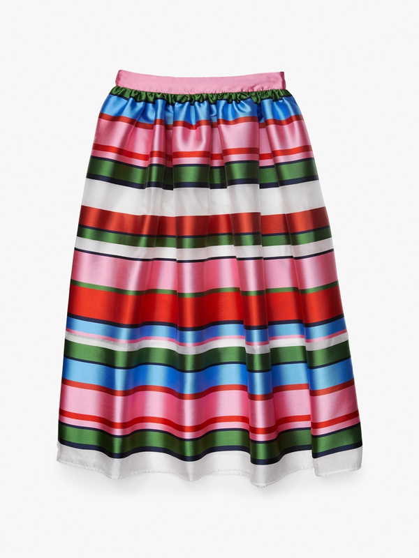 Kate Spade Sunday Stripe Organza Midi Women's Skirts Multicolor | 57140-FWDK