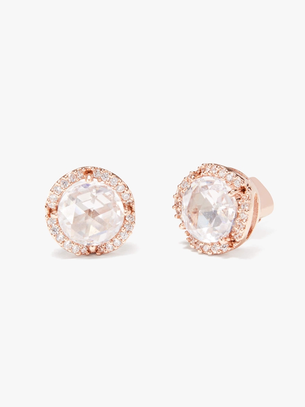 Kate Spade That Sparkle Pavé Round Large Studs Women\'s EarRings Rose Gold | 79523-MGAX