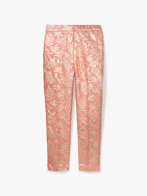 Kate Spade Tropical Foliage Doris Women's Pants Gold | 27861-LYOQ