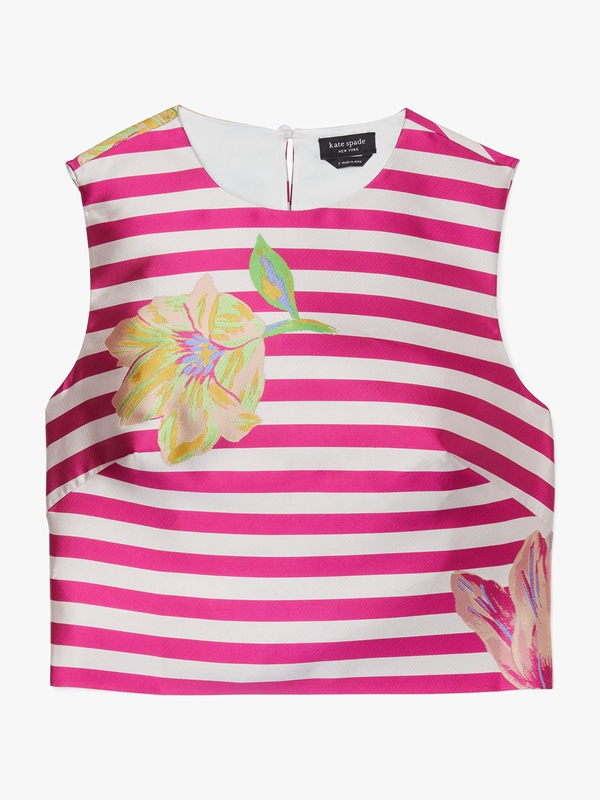 Kate Spade Tulip Stripe Shell Women's Tops Purple | 08931-CDPY