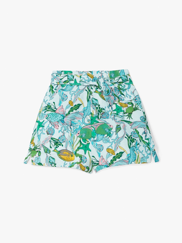 Kate Spade Under The Sea Tie-Waist Women's Shorts Multicolor | 57061-OYLE