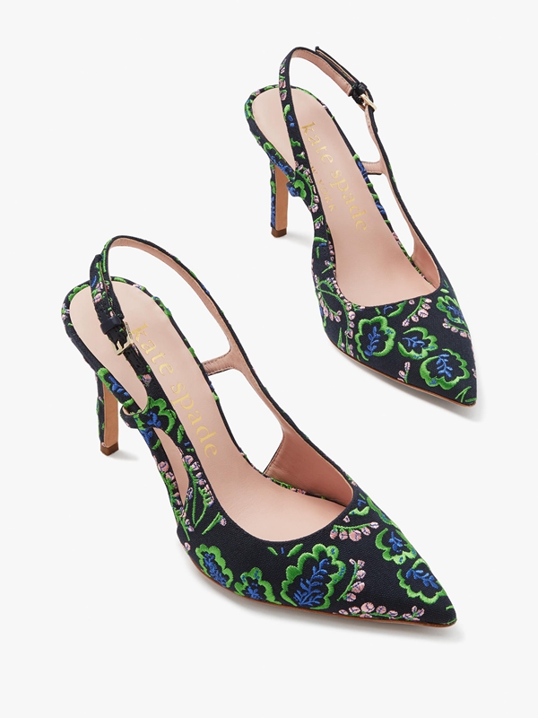 Kate Spade Valerie Slingback Women's Pumps Green | 95836-WCDP