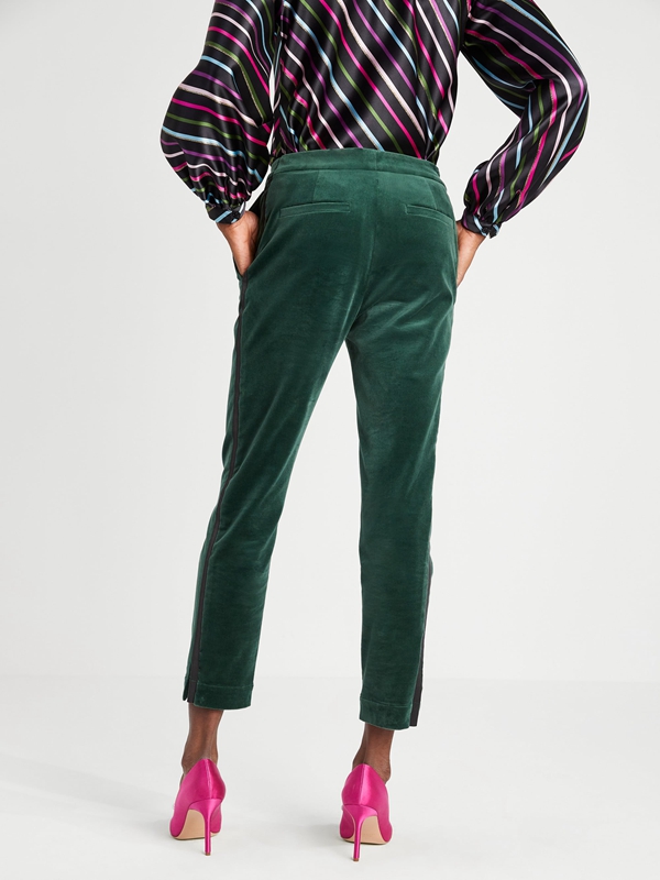 Kate Spade Velvet Women's Pants Deep Green | 84769-OIMX