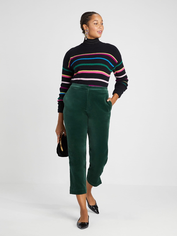 Kate Spade Velvet Women's Pants Deep Green | 84769-OIMX